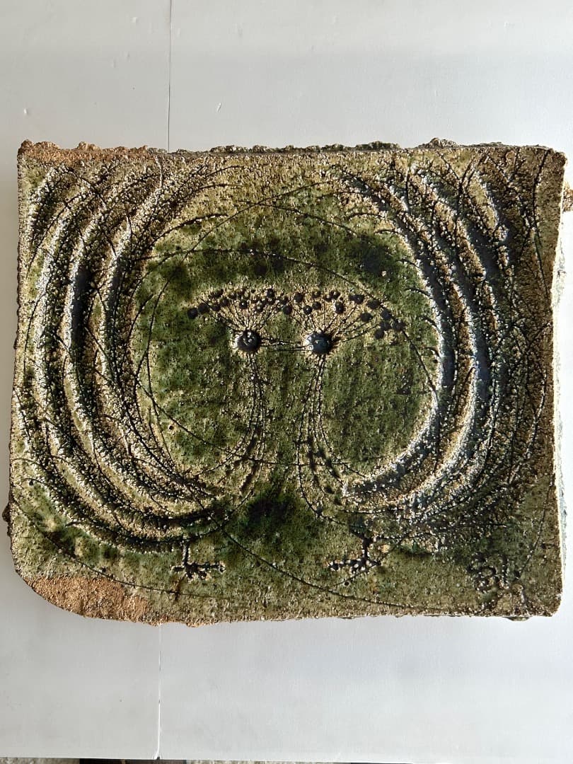 鳥文大皿　(加藤 釥 作)