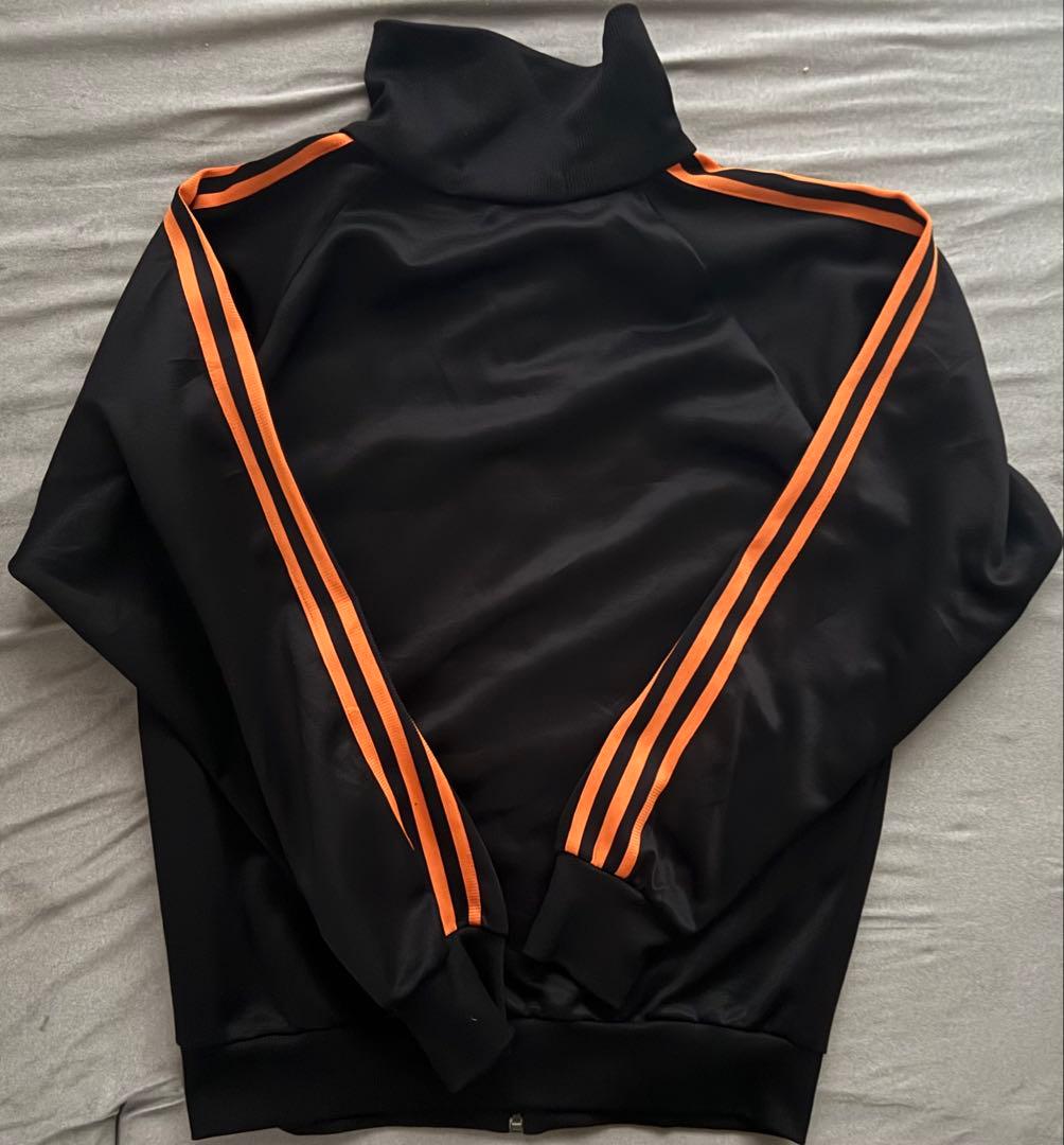 adidas ブラック オレンジ ジャージジャケット