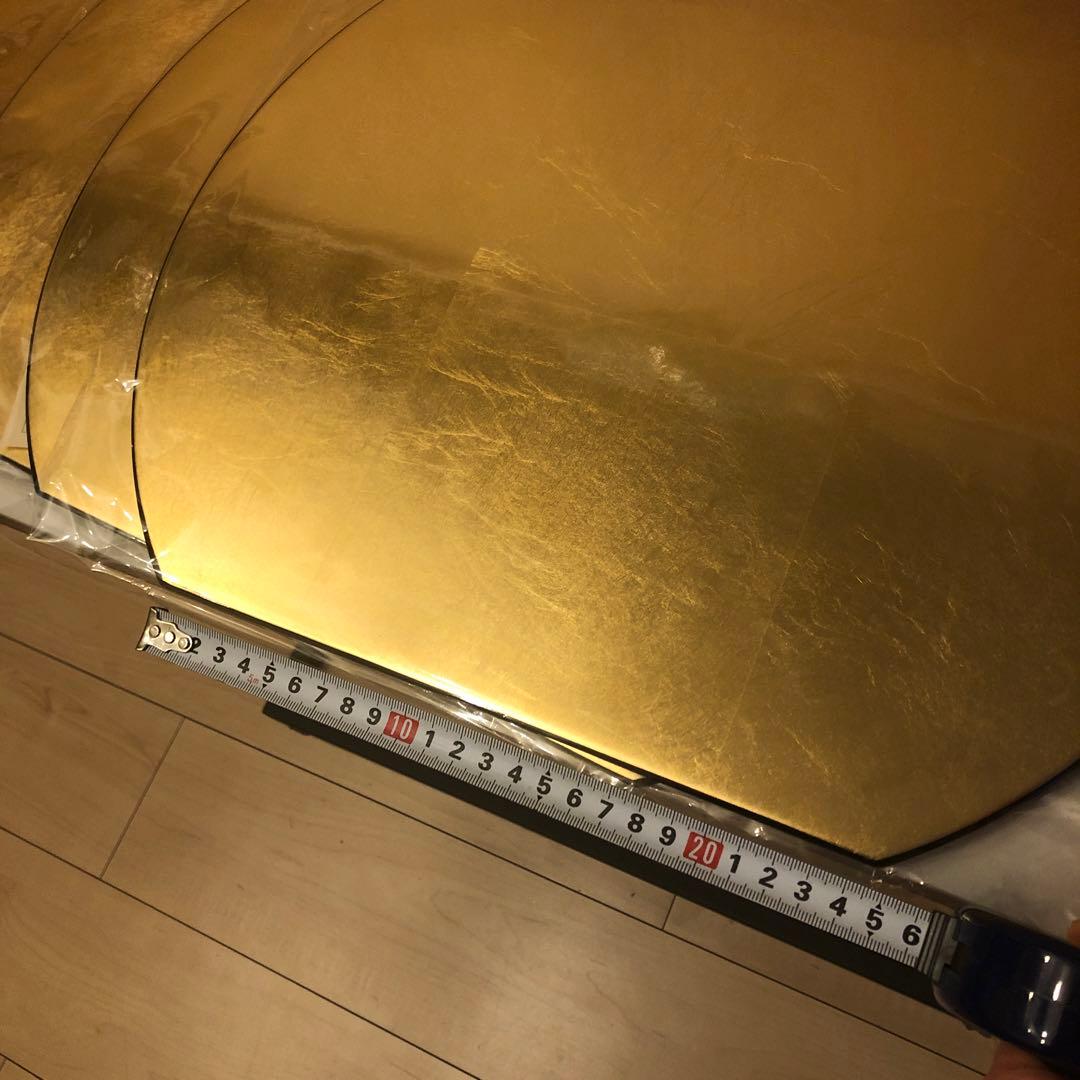お盆　トレー　漆器 半月プレースマット L ゴールド(洋金箔) プレート　膳