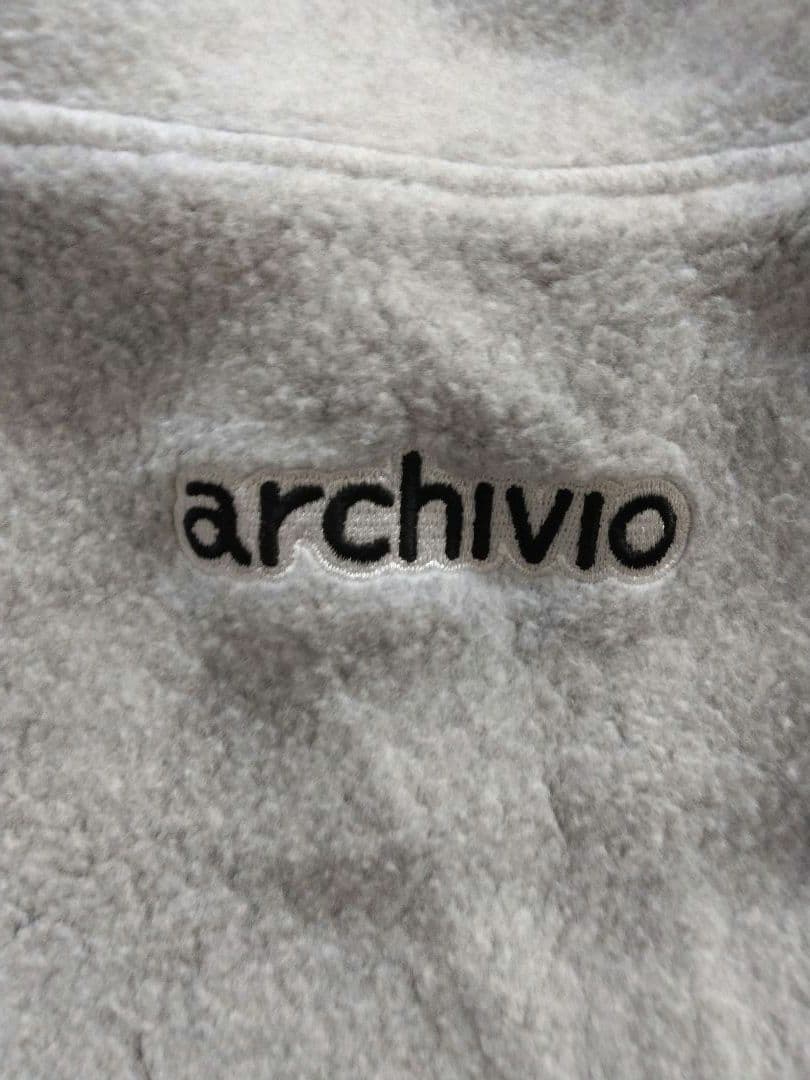 【美品】アルチビオ ボアフリースジャケット 裏蓄熱 グレー/イエロー サイズ36