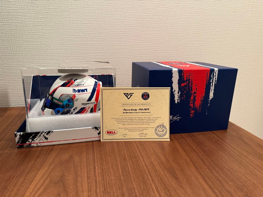 ピエールガスリー 直筆サイン ヘルメット 世界600ピース限定生産