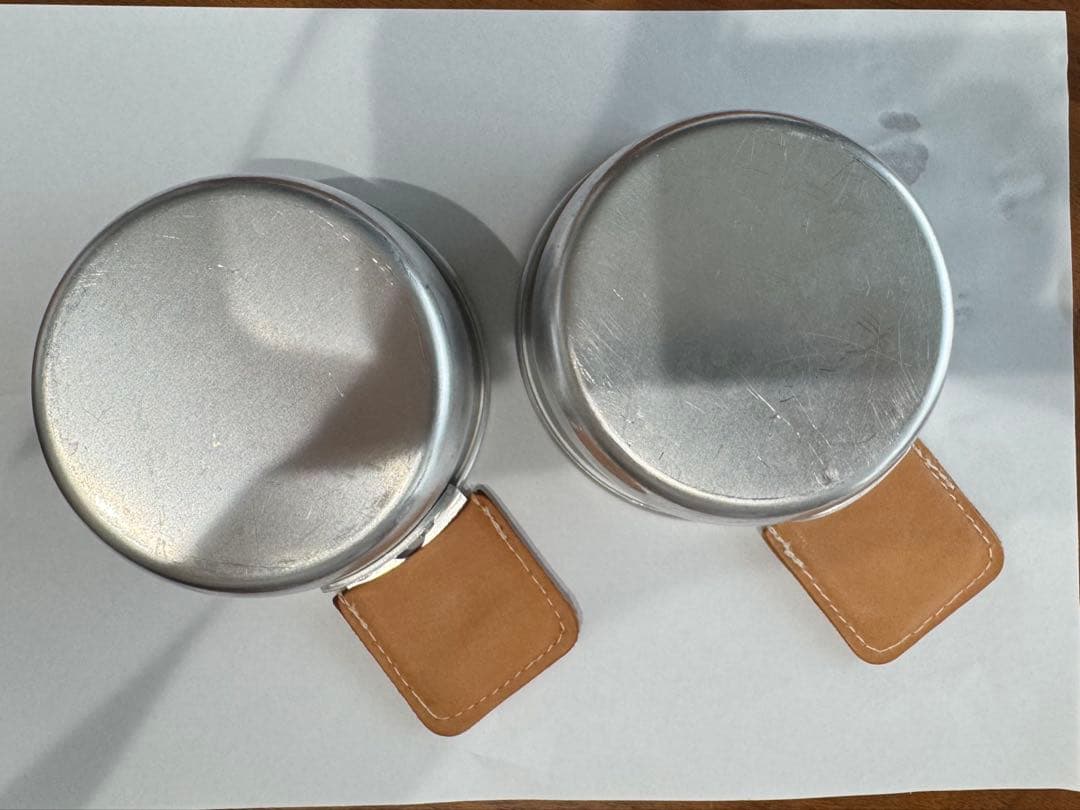 廃盤品 トランギア ハーフパイントマグ レザーハンドルカバー付き 2個セット