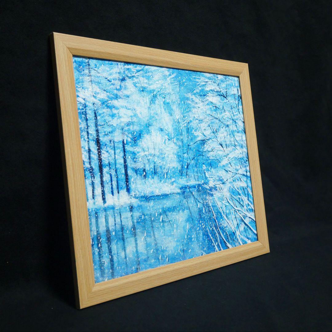 油絵 油彩 油彩画 絵 絵画【白銀の世界】