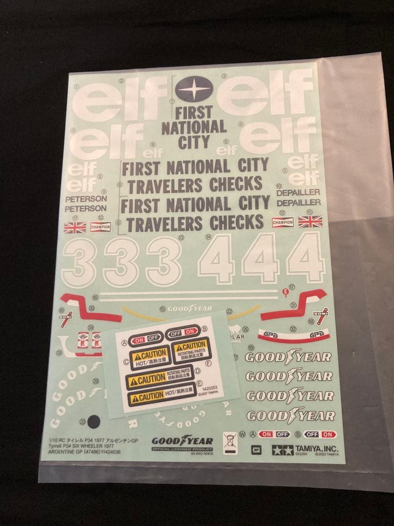 タミヤ1/10ラジコン タイレル アルゼンチンGP(未組立)