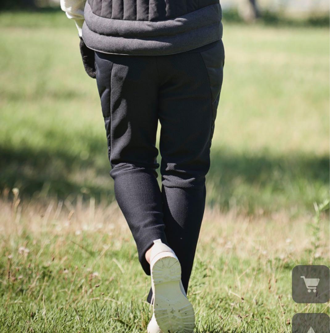 ゴルフ用 黒 ダウンデザインパンツ