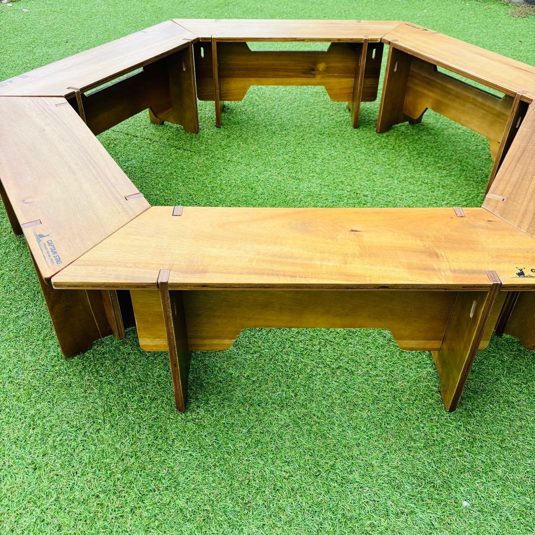 キャプテンスタッグ　クラシック　ヘキサテーブル　グリル　アウトドア　テーブル