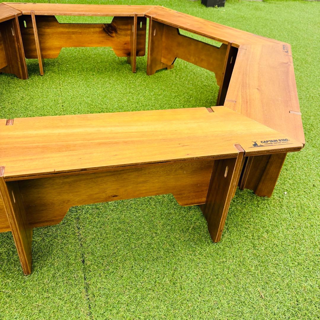 キャプテンスタッグ　クラシック　ヘキサテーブル　グリル　アウトドア　テーブル