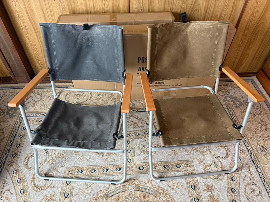 ポストジェネラル ワックスドキャンバス ローバーチェア タイプロー×2脚セット