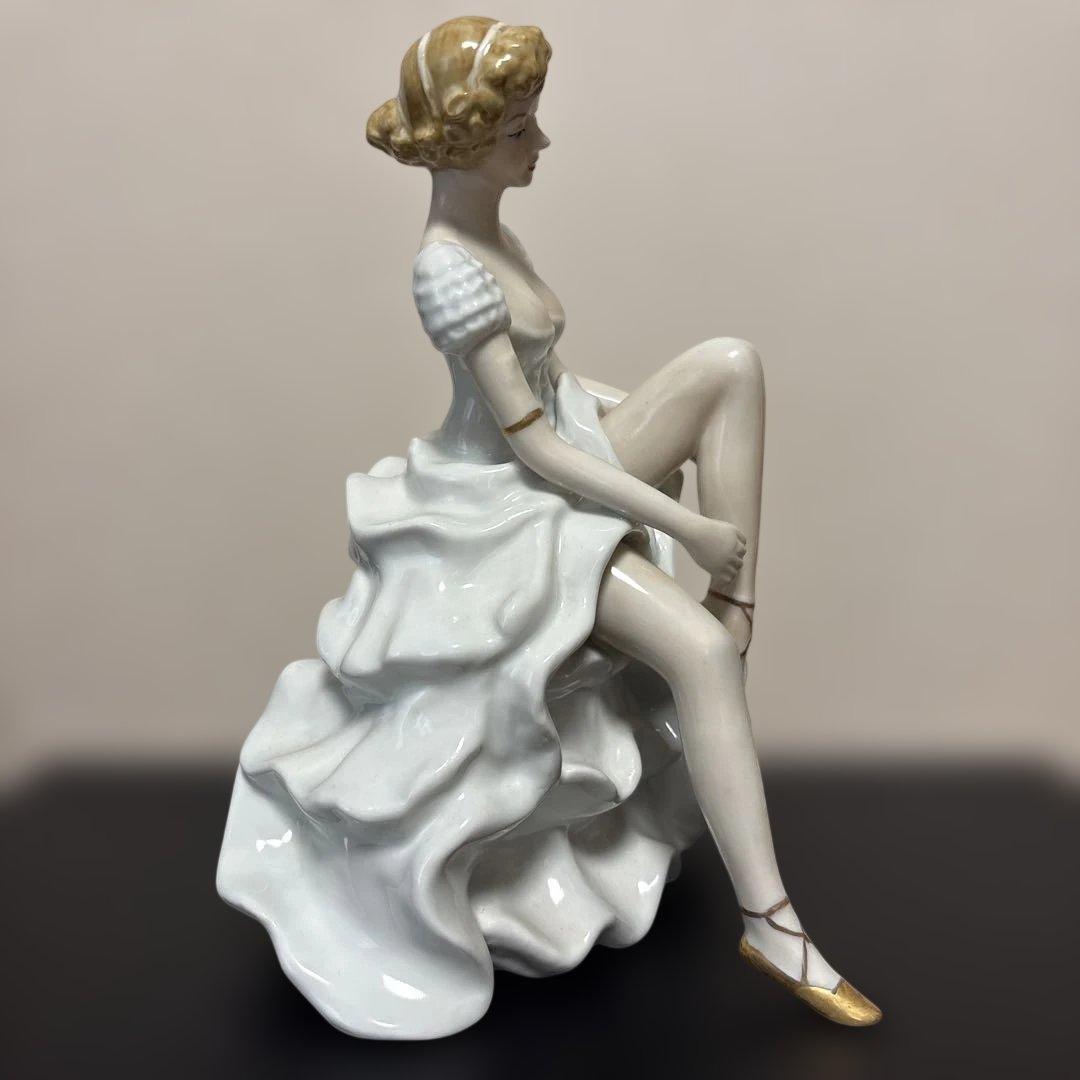 ドイツWallendorfウォーレンドルフ★バレリーナ人形置物陶器像2体セット