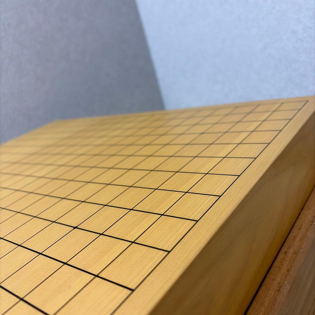 【極美品】本榧 卓上 碁盤 囲碁盤 柾目 ハギ盤 3枚継 厚さ5.5cm