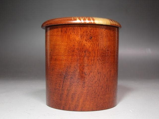 ★駒沢利斎　鵜飼　金輪寺　棗　表千家　十三代　即中斎の花押★x404