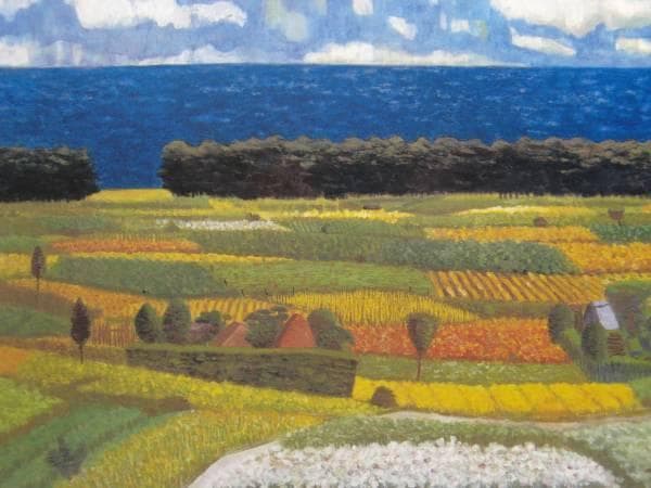 奥田元宋、「花ひらく南房」、希少な画集より、新品高級額・額装付、状態良好