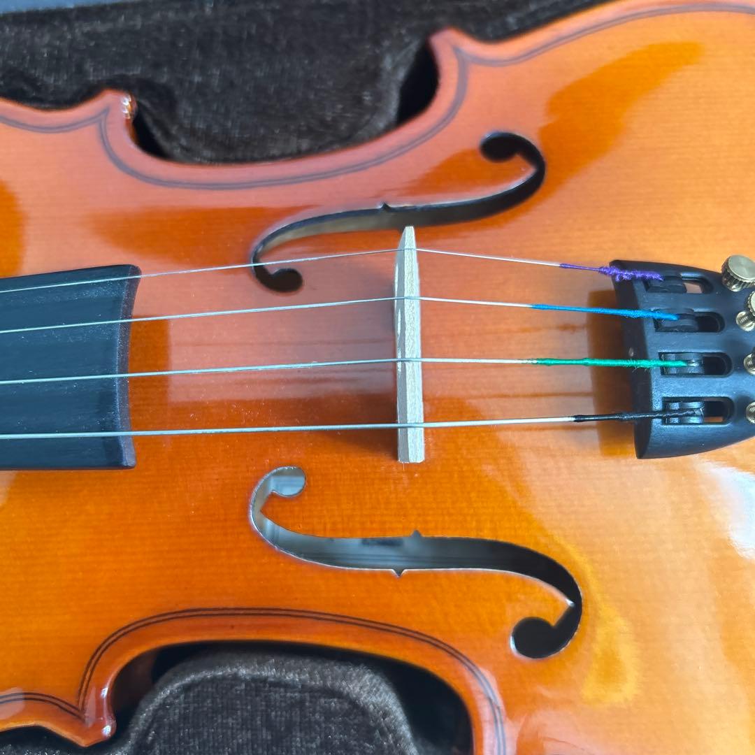 【美品】1/4バイオリン本体、ケース、肩当て、松脂付き