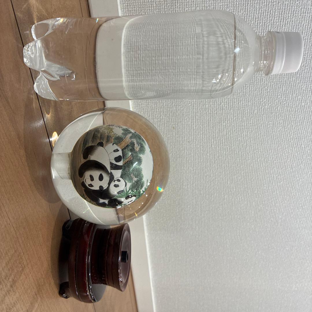 パンダ スノードーム ガラス製　ビンテージ