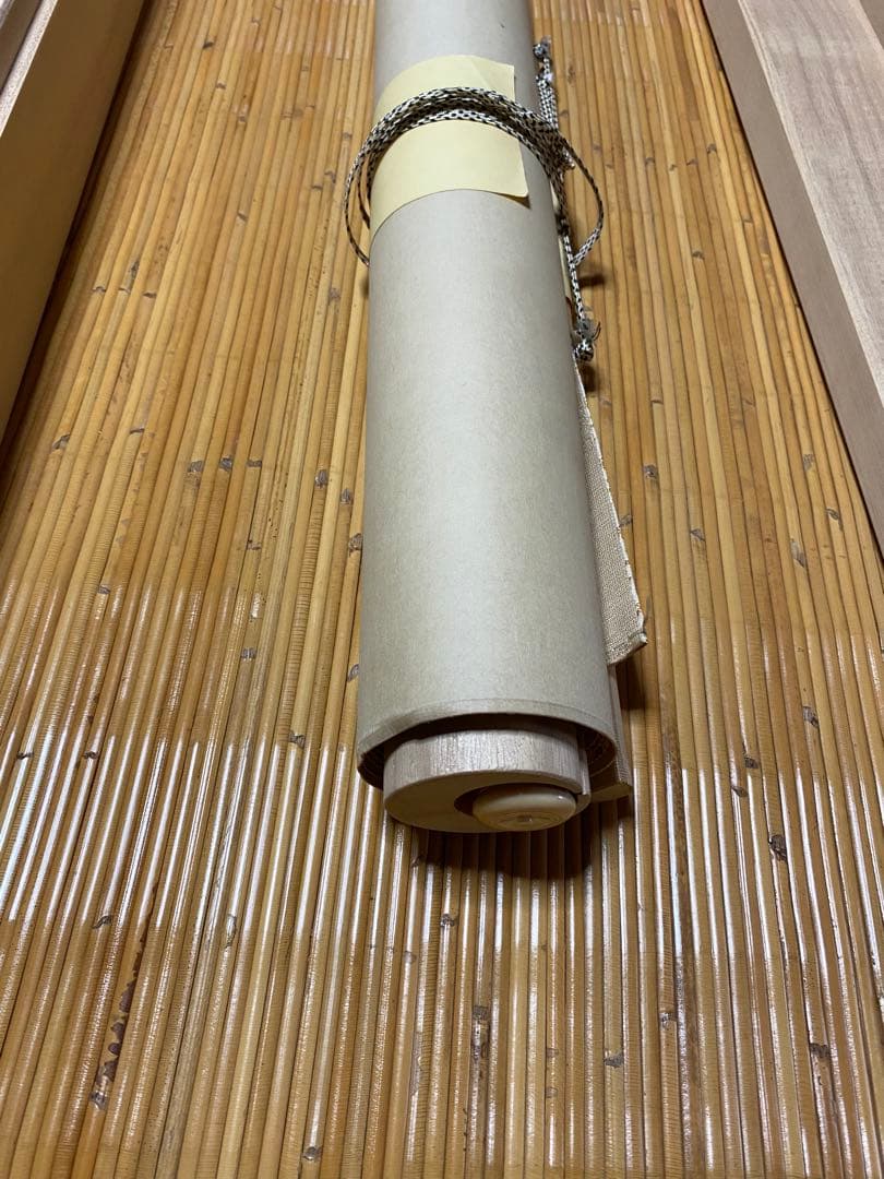 古美術 掛軸 隆大作 白梅花雀　共箱付 花鳥画