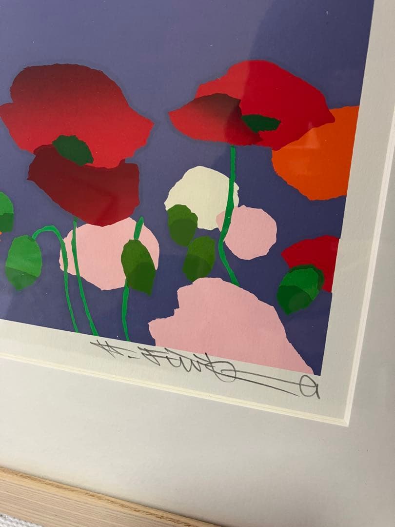 藤倉英幸　夏へ 版画ラベンダー140/150 限定版 アート作品