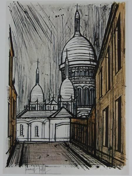 ベルナール・ビュフェ　「モンマルトルのサクレ＝クール寺院」