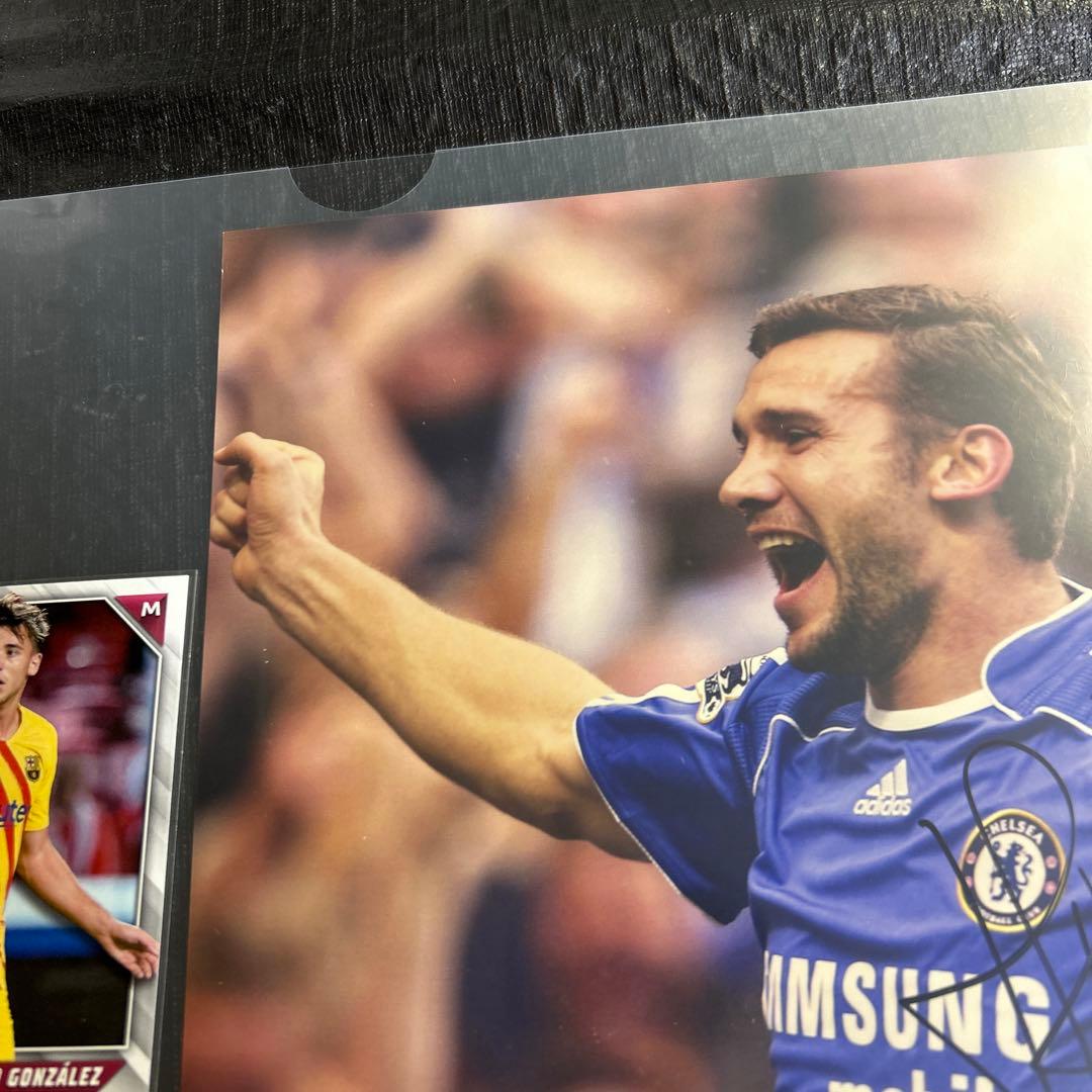 元代表　アンドレイ シェフチェンコ チェルシー　直筆サイン入りフォト