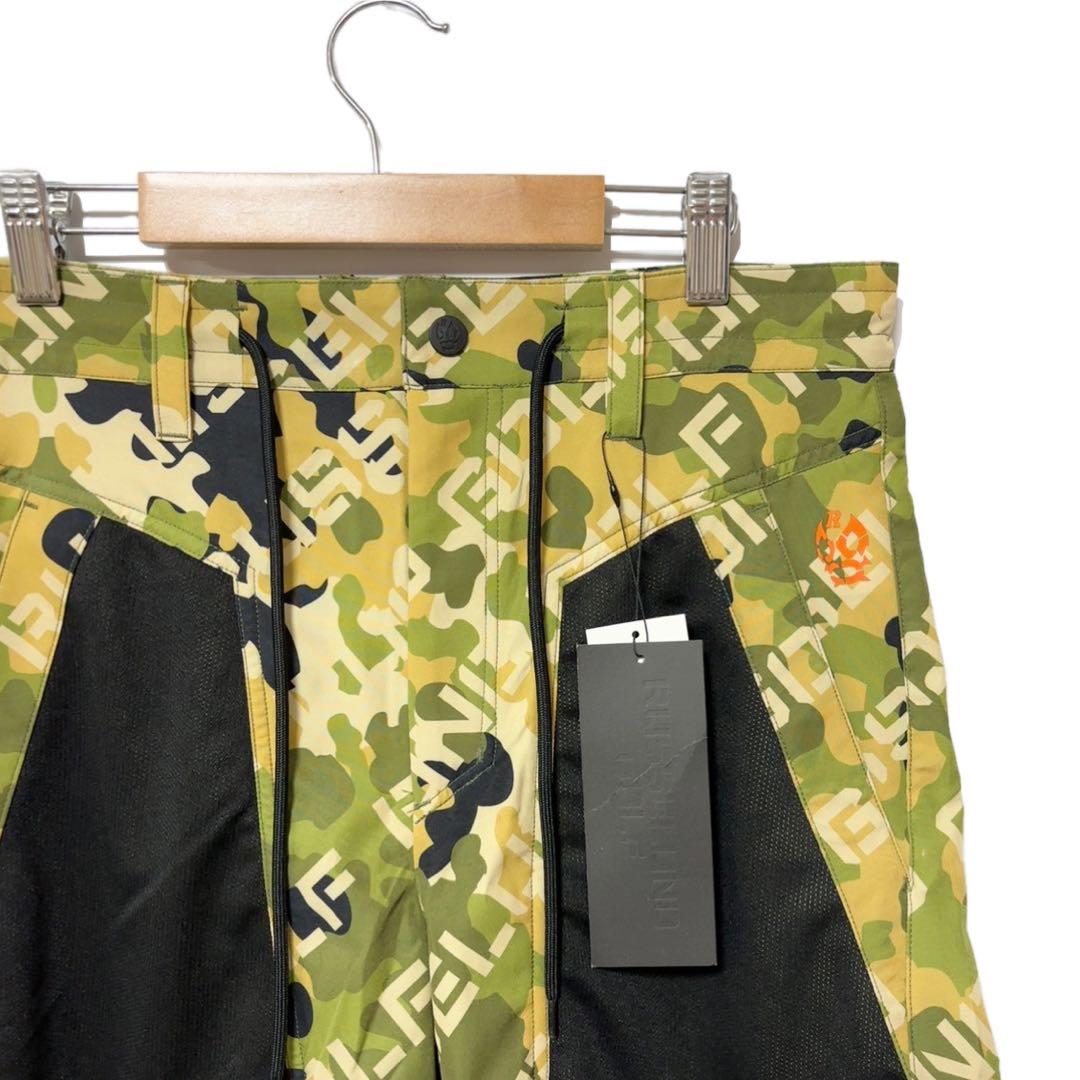 新品 ラッセルノ ゴルフ メッシュ ポケット ショーツ カーキ カモ M 4