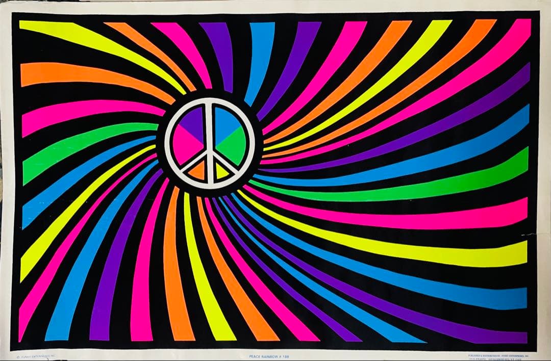 Peace Rainbow ブラックライトポスター　89cm×58.7cm
