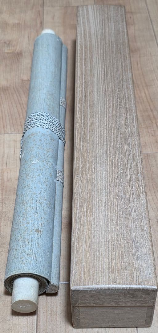 【枝垂れ白菊図】周平 2724 掛け軸 肉筆