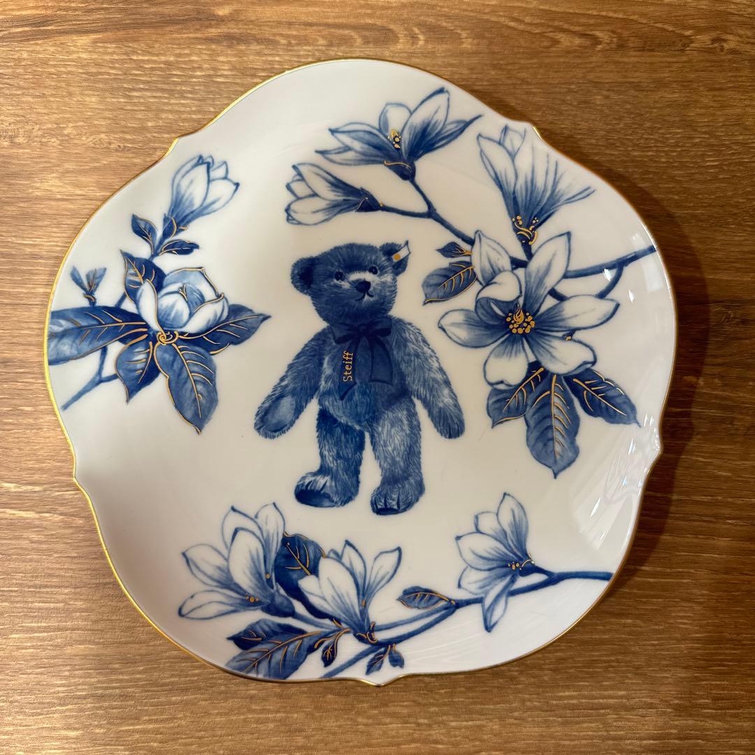 テディベアマイセン シュタイフベアとお皿　箱付き