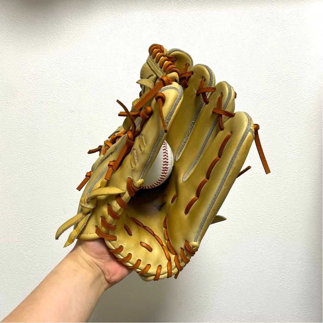 ミズノプロ 上林モデル 型抜群 即戦力 美品 軟式 外野手用グローブ