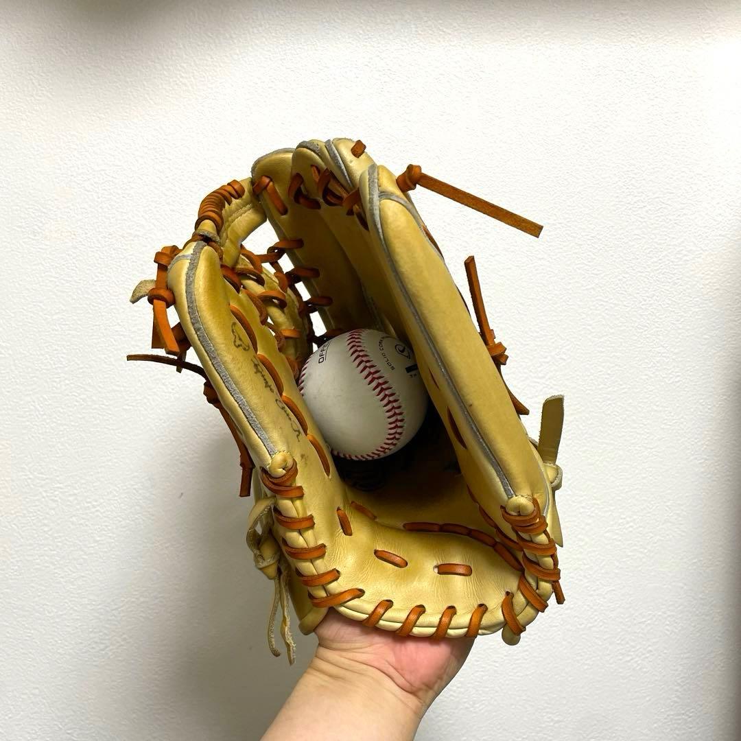 ミズノプロ 上林モデル 型抜群 即戦力 美品 軟式 外野手用グローブ