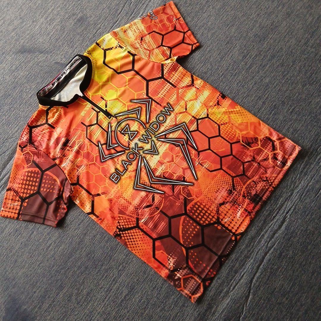 ✨新品✨ボウリングウェア　ブラックウィドー　ハンマー　サイズM　オレンジ　蜘蛛