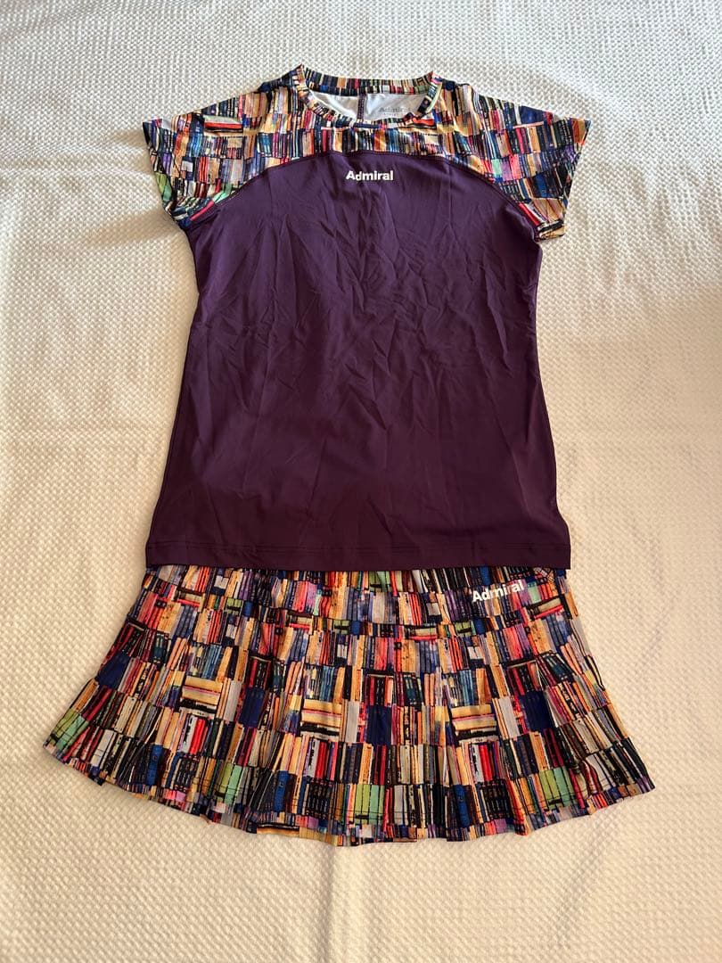 アドミラル　テニスウェア　柄スコート　LLサイズ