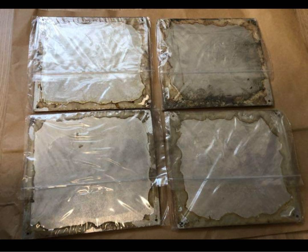 鉄道部品 製造形式板　近鉄特急　4枚組　モ22100-22400 自重板