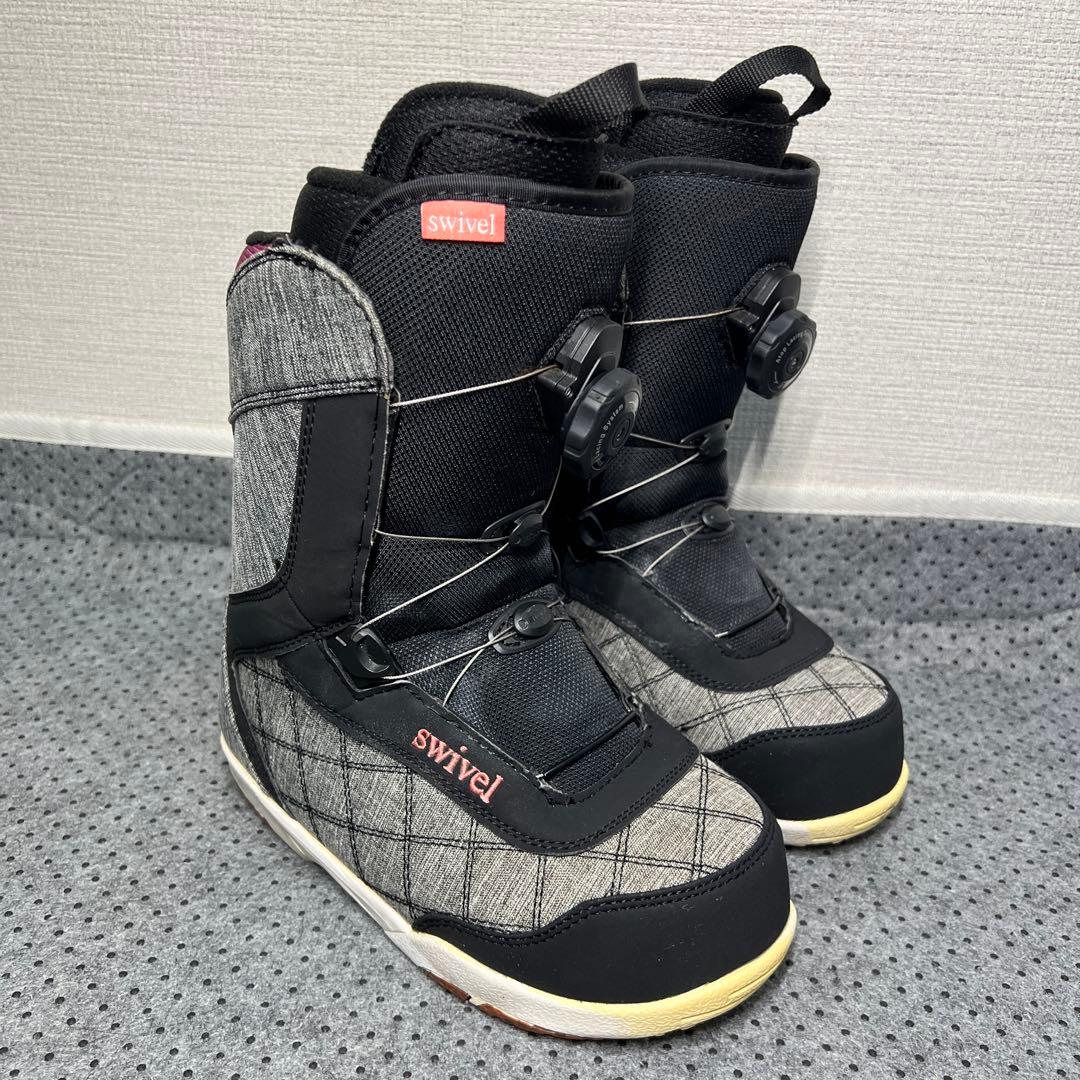 7-8回使用 人気サイズ23.5cm swivel ダイヤル スノボブーツ