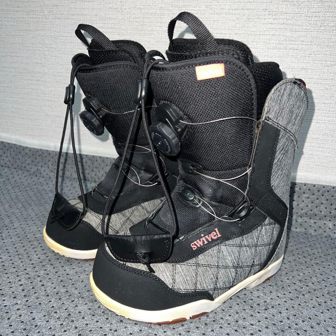 7-8回使用 人気サイズ23.5cm swivel ダイヤル スノボブーツ