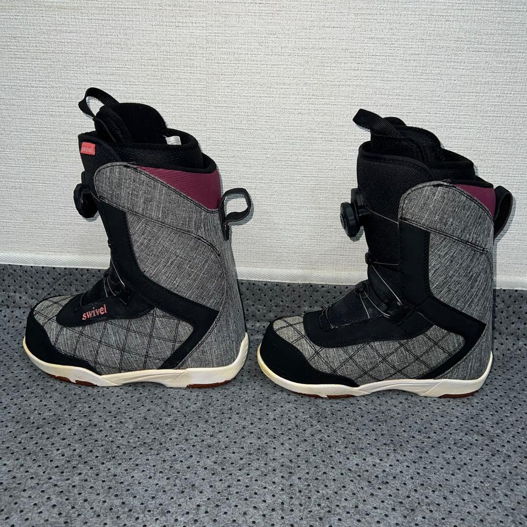 7-8回使用 人気サイズ23.5cm swivel ダイヤル スノボブーツ