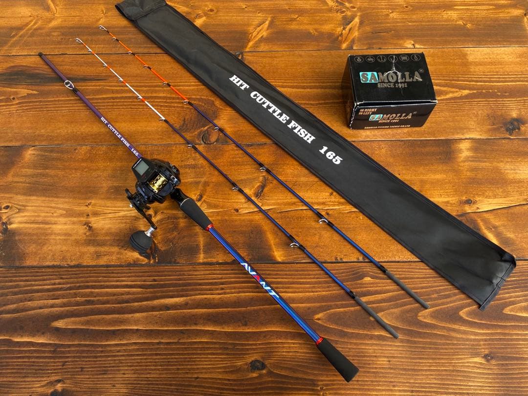 ジギングロッド　デジタルカウンター付きベイトリール　タイラバ　2wayティップ