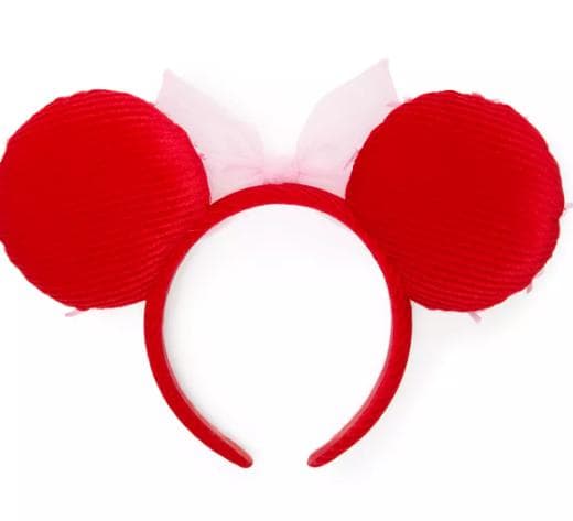 新作　【カリフォルニア】限定品　ミニー バレンタイン ディズニー 耳カチューシャ