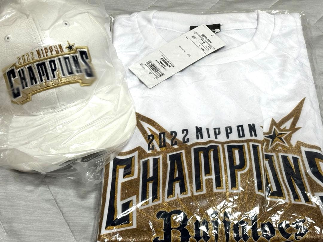 【新品】Buffaloes2022 オリックス 日本一記念キャップ＆TシャツL