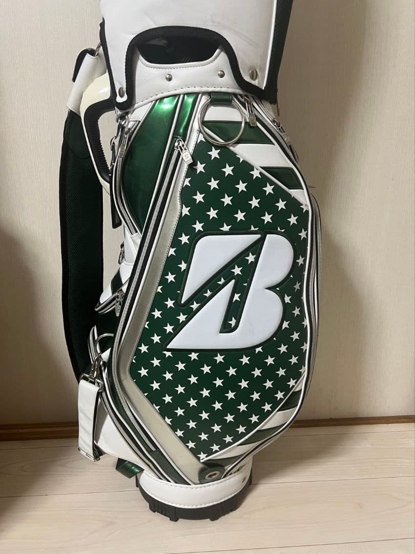 ブリヂストン 限定モデル２０２２年 マスターズ 合皮レザー ３点式キャディバッグ