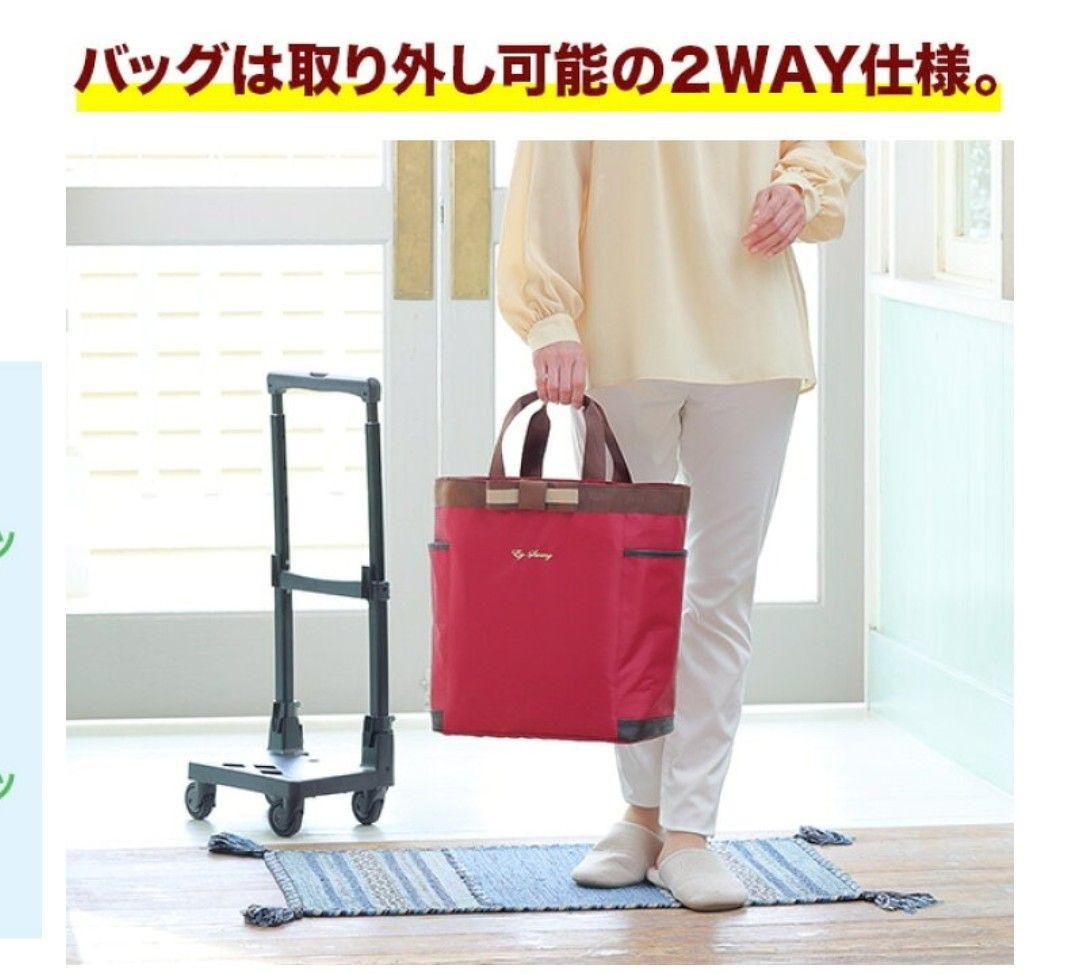 2WAYキャリーカート レッド・ブラック