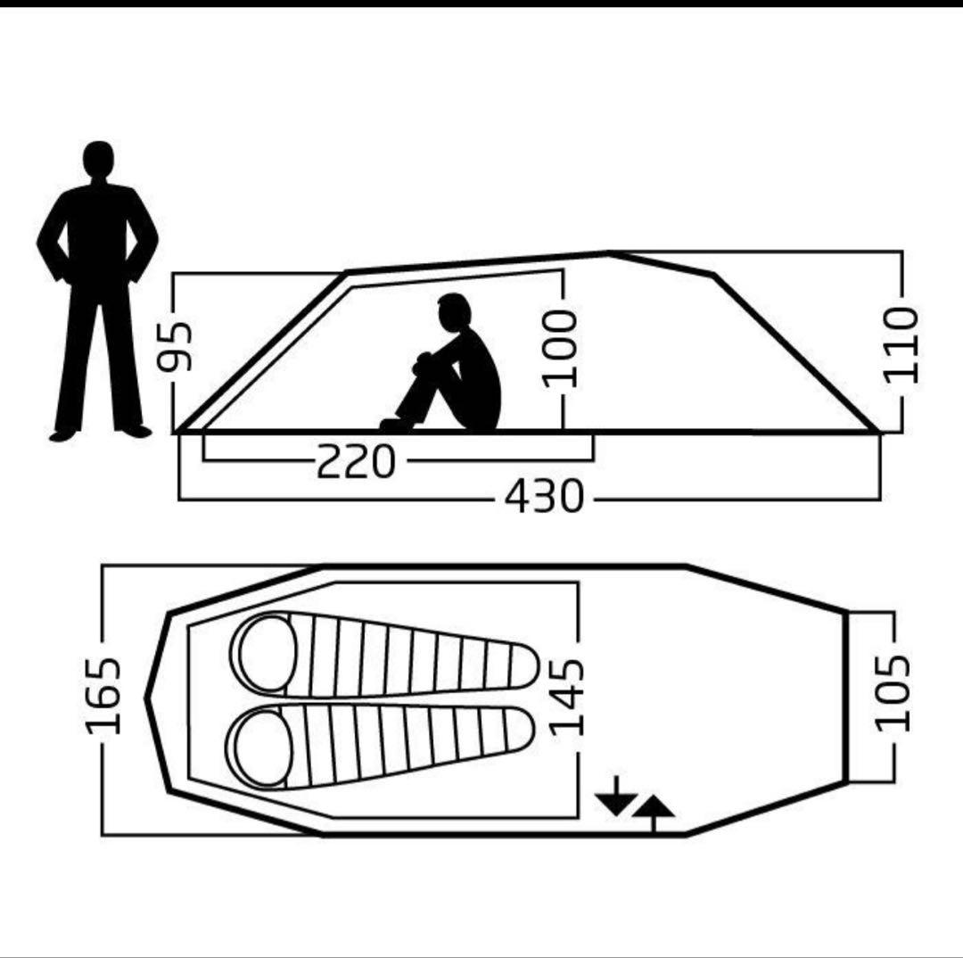 ノルディスク　oppland LW2 2名用　テント　登山　縦走