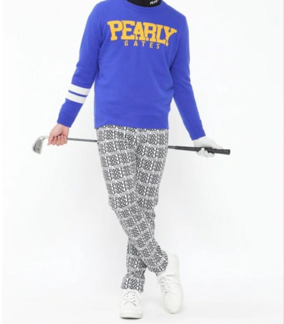 新品 パーリーゲイツ コットンストレッチカルゼ表ピーチ パンツ(4)サイズM/白