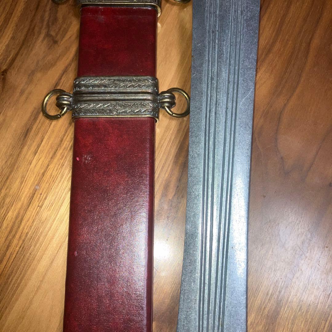 DENIX グラディウス シーザーソード ゴールド　赤い鞘　革風の鞘