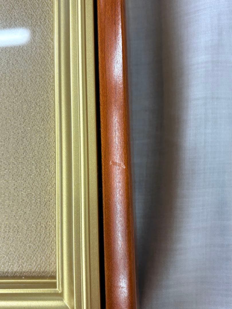 「旭日青松」　下島洋貫　絵画　日本画　風景画　額装　共シール　箱袋有り