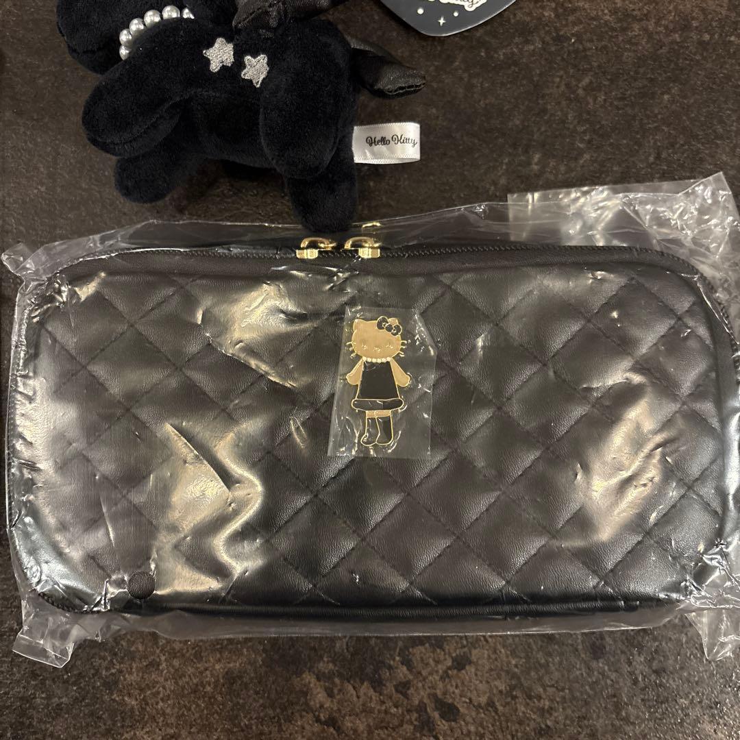 Hello Kitty ブラック クラッチバッグ セット