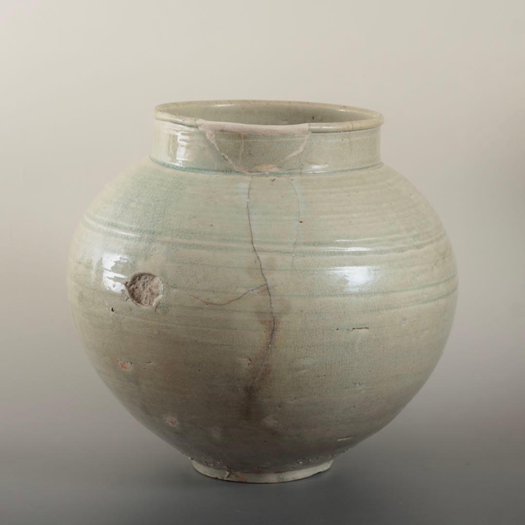 李朝 丸壺 朝鮮美術 古美術 古道具 アンティーク 古壺 李朝壺