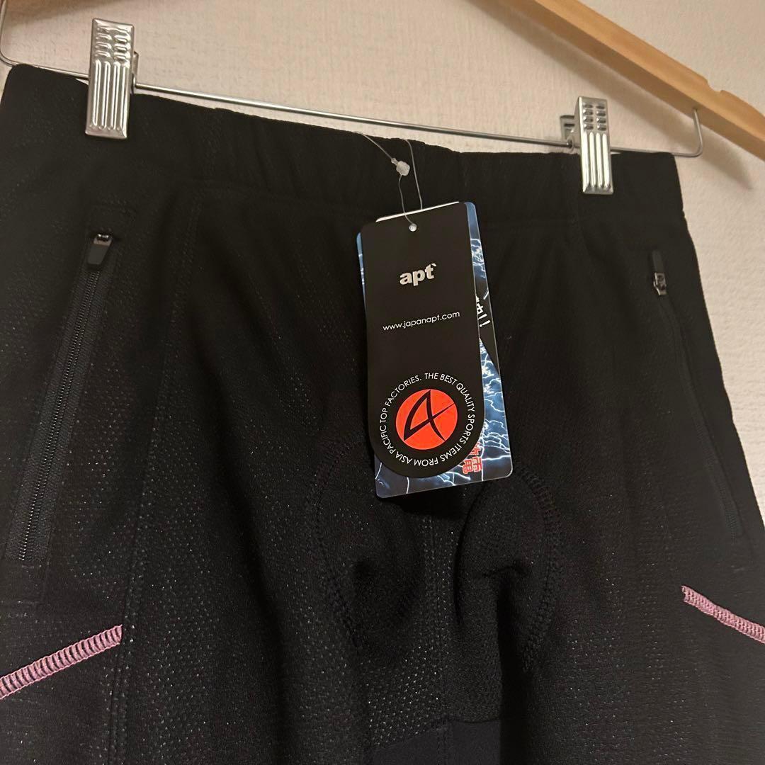 apt' レーサーパンツ レディース ウインドブレークタイツ 3Dパッド冬用