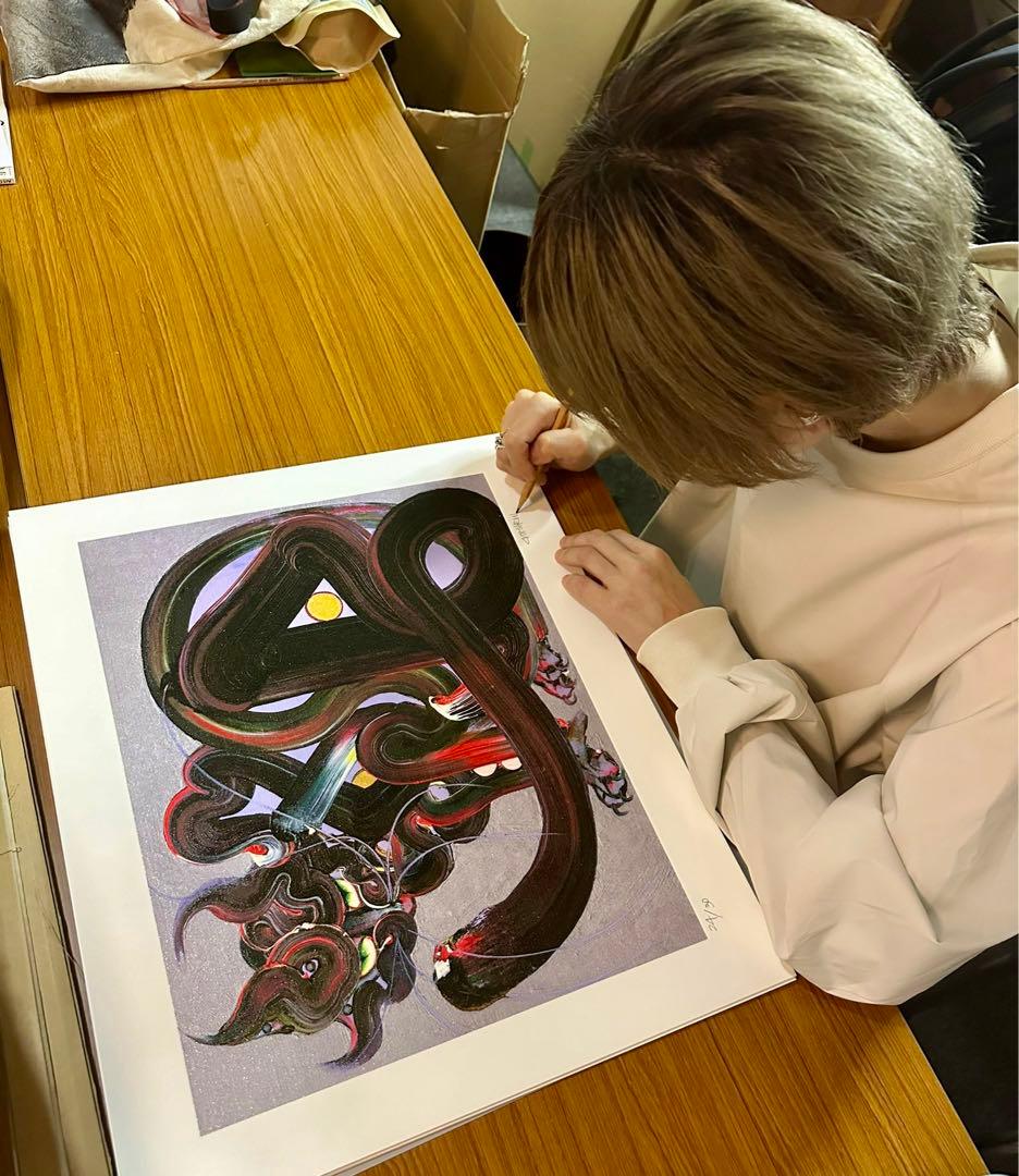 最終価格 木原千春 版画CERTAIN CAT ED30 kihara絵画