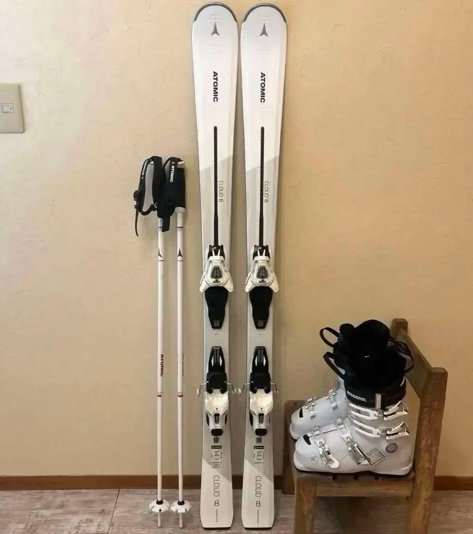 ◾️カービングスキーセット　板143㎝　ブーツ24.5㎝　女性用　レディース用