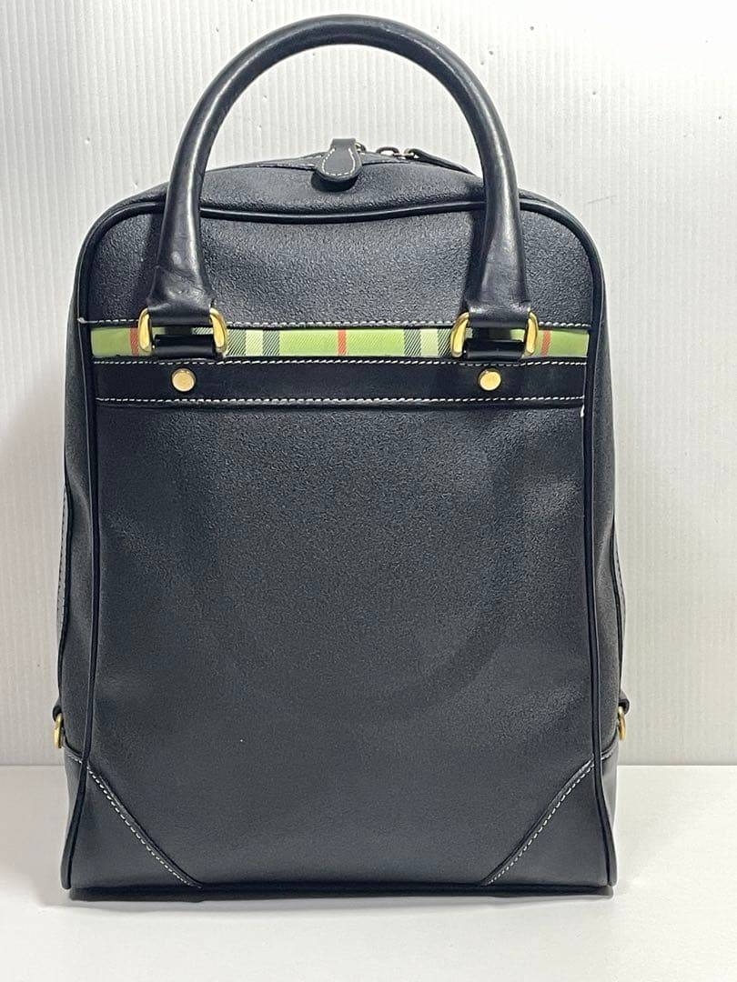 AA51■ほぼ未使用 BURBERRY GOLF バッグ レザー ノバチェック