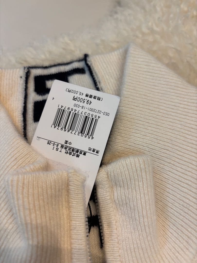 パーリ-ゲイツ　カシミヤ100%ニット　サイズ4　新品　白¥49500